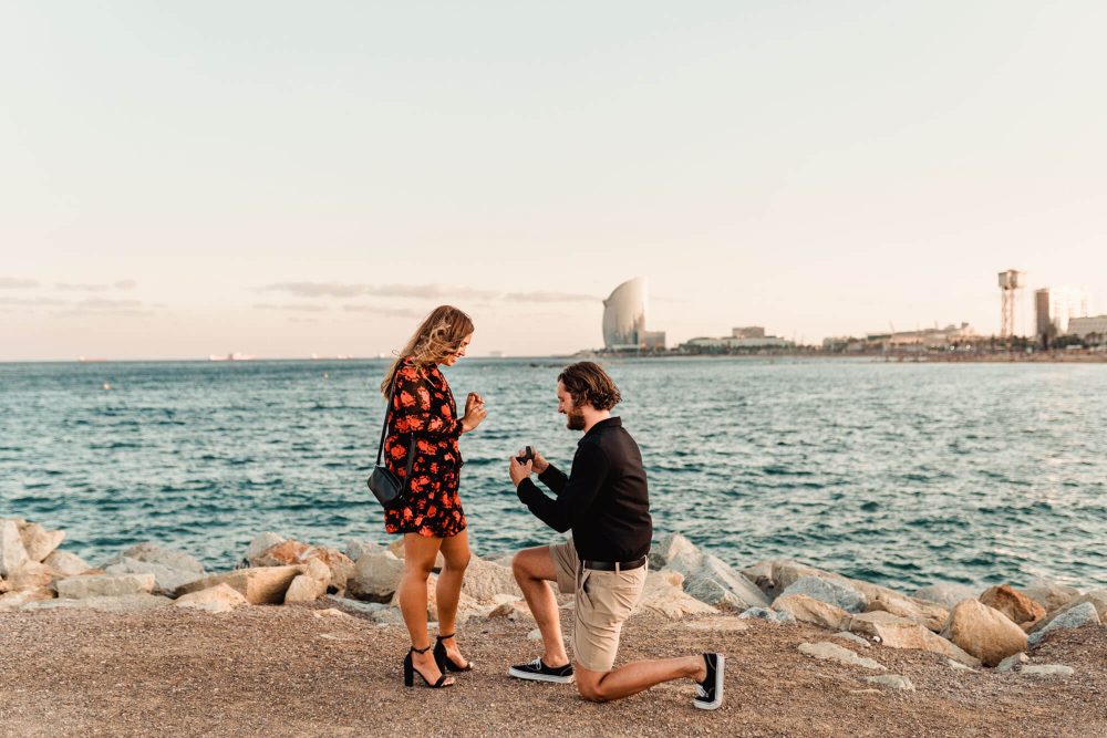 Marriage Proposal Barcelona Engagement