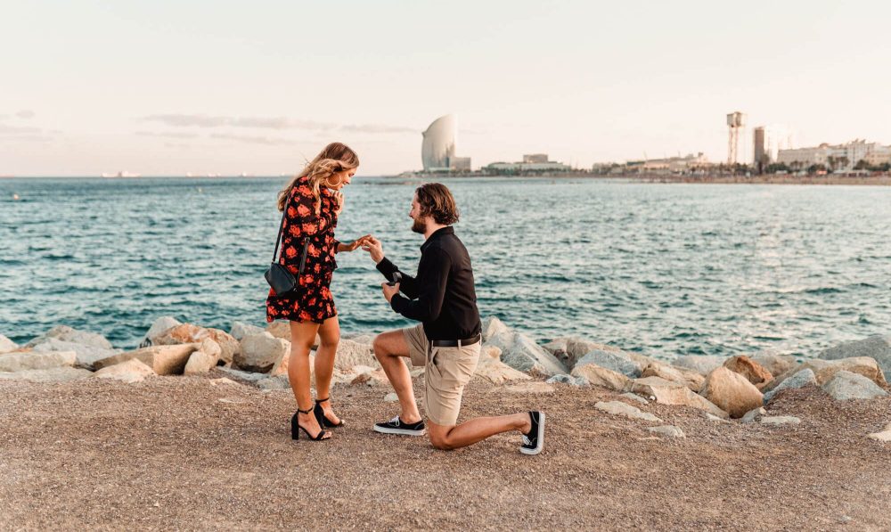 Marriage Proposal Barcelona Engagement