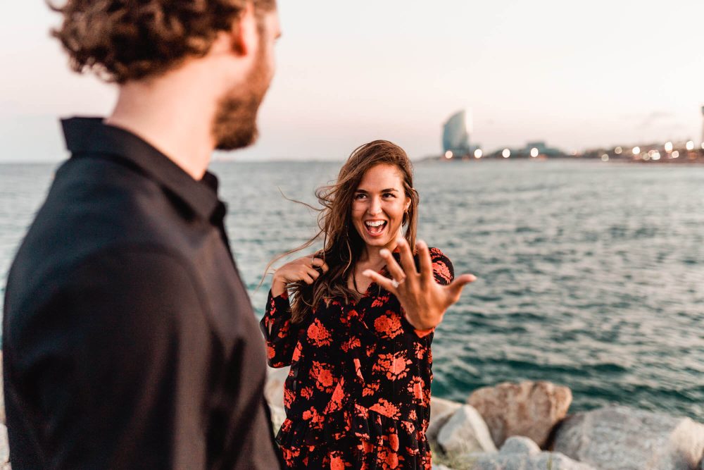 Marriage Proposal Barcelona Engagement