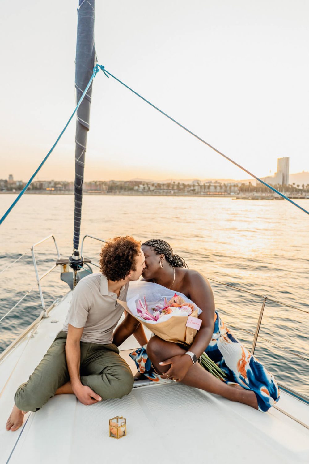 Pedida Mano Velero Fotografo Barcelona