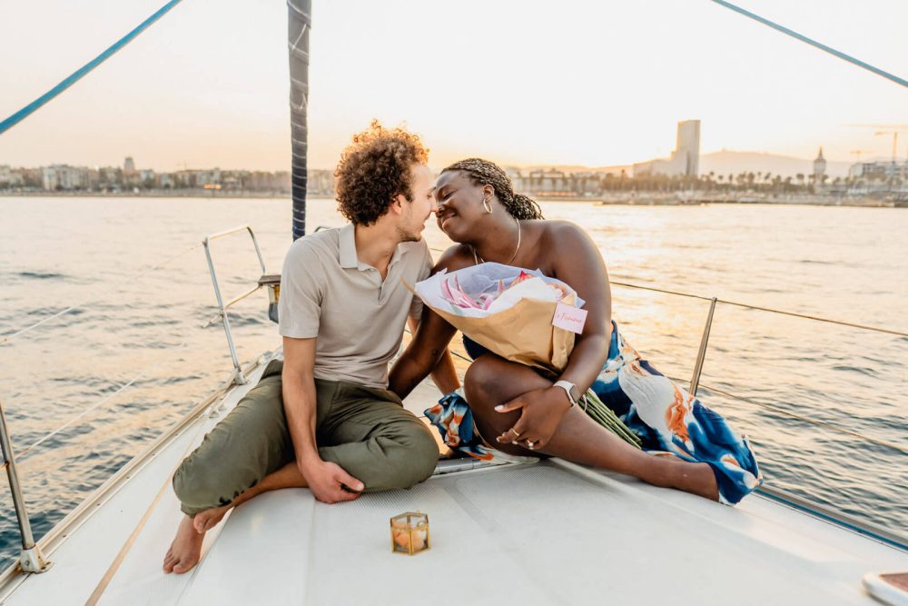 Pedida Mano Velero Fotografo Barcelona