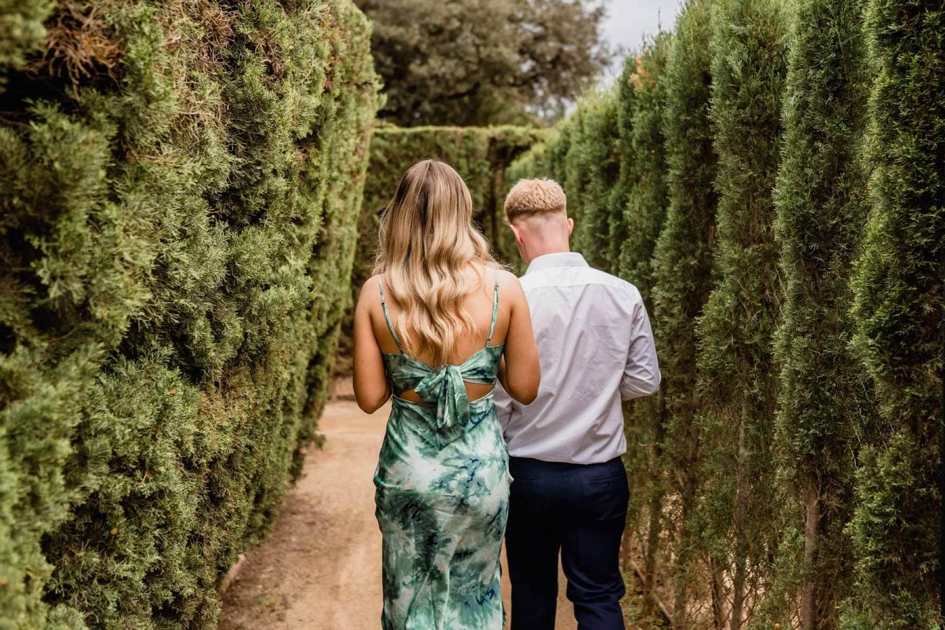 Marriage Proposal Photo Barcelona Labyrinth Park