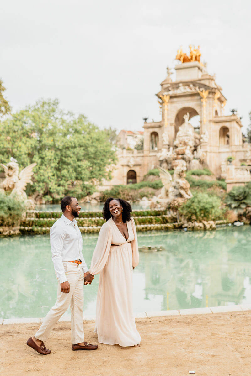 Romantic photo session in Ciutadella Park