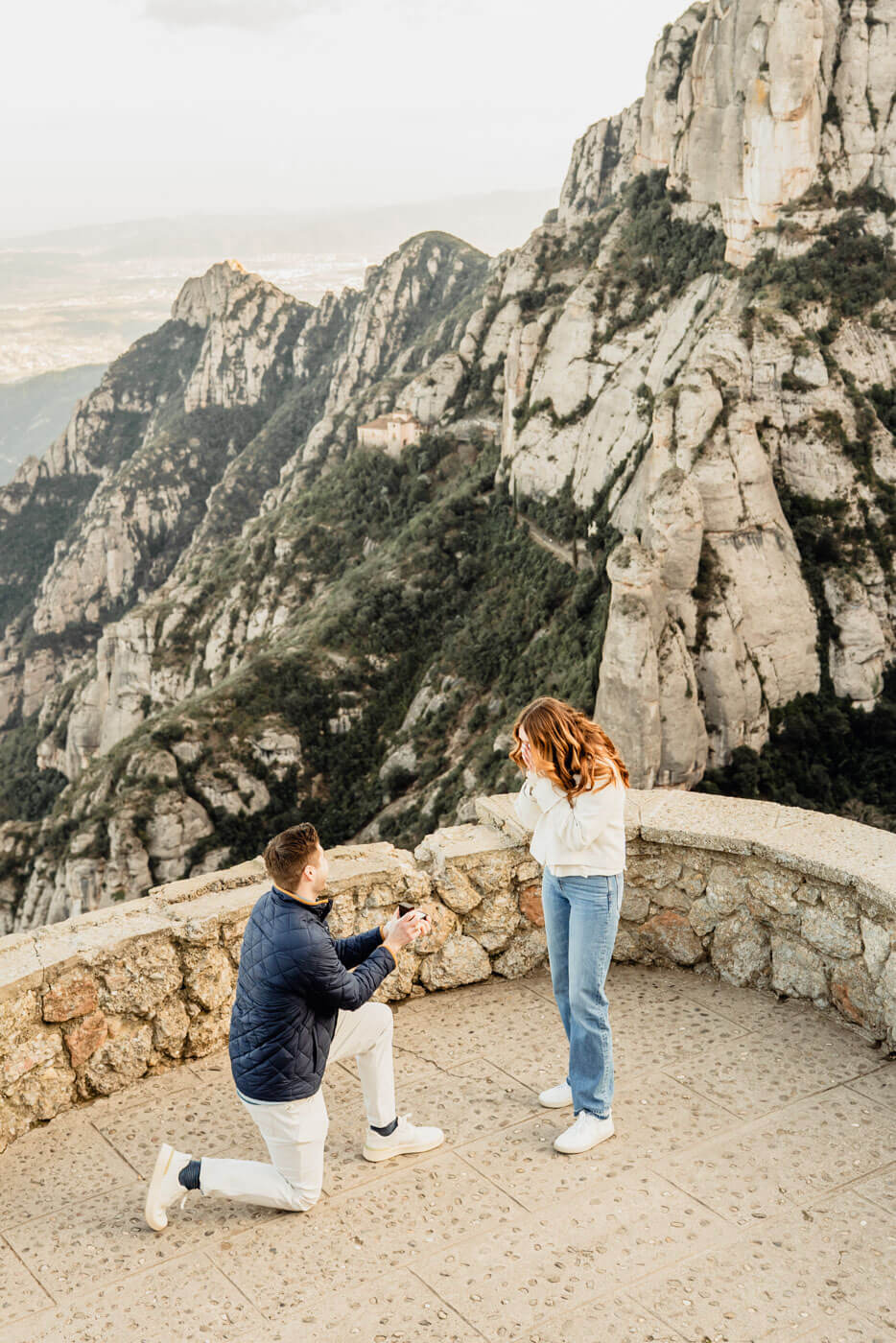 Marriage Proposal Photographer Barcelona Montserrat Mountain