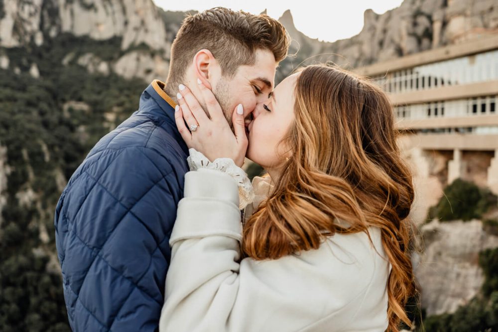 Romantic Marriage Proposal Montserrat Mountains