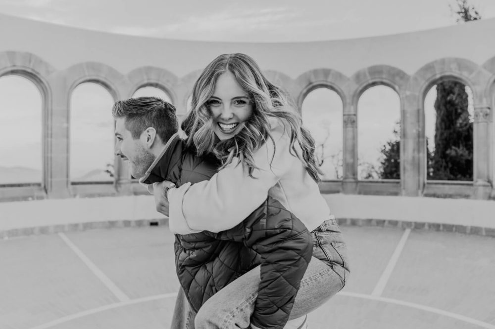 Romantic Marriage Proposal Montserrat Mountains